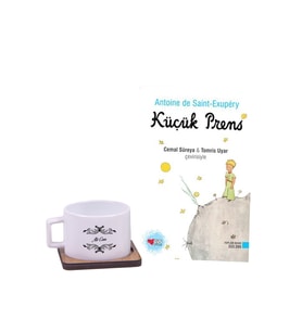 Küçük Prens Kitabı ve İsme Özel Fincan Hediye Seti - Doğum Günü Hediye Kutusu (Model 2)