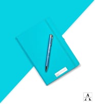 Kişiye Özel İsimli Defter ve Kişiye Özel İsimli Metal Kalem Hediye Seti - 8 Farklı Renk (Mavi)
