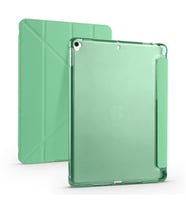 Apple iPad 9.Nesil 10.2 İnç 2021 Uyumlu Üçgen Katlanabilir Kalemlikli Standlı Akıllı Kılıf (Yeşil)