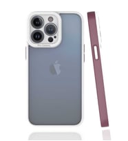 Uyumlu Model Apple iPhone 13 Pro Kılıf Koruyucu Mat Mima Kapak (Mürdüm)