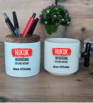  Hukuk Okuduğumu Söylemiş Miydim  Hediye Sepeti Kupa Bardak T Kulplu, Kalemlik Hediyeleri Hukuk Öğrencisine Hediye (Model 6)