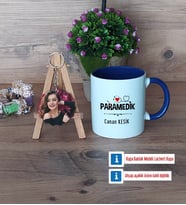 Paramedik Kupa Bardak Beyaz ve Fotoğraflı Ahşap Anahtarlık Hediye (Model 3)