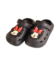 Minnie Mouse Kız Çocuk Kaymaz Taban Terlik Sandalet (Siyah)