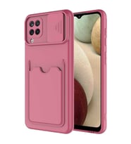 Galaxy M32 Kılıf Kartix Kartlık Bölmeli (Koyu Mor)
