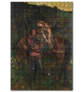 Cakapuzzle At Sırtındaki Merhametsiz Kadın Görseli Puzzle Yapboz MDF (Ahşap) (500 Parça)