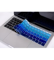 Laptop MacBookPro Klavye Koruyucu 13inc A1708 12inc A1534 Amerikaİngilizce Baskı (Lacivert-Mavi)