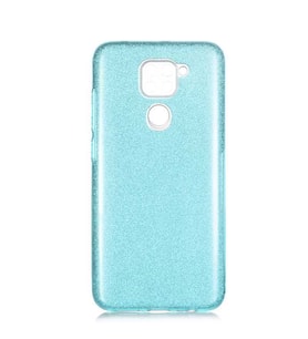 Xiaomi Redmi Note 9 Kılıf Simli Parlak Shining Kapak (Mavi)