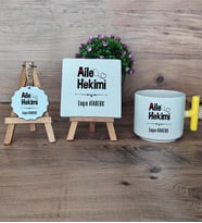 Aile Hekimi Hediye Seti Kupa Bardak T Kulplu, Dekoratif Taş, Anahtarlık Doktora Tıp Bayramı Hediyesi (Model 5)