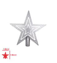 LEVA YILBASI AGAC TEPESI ICICE 18 CM (Gümüş)
