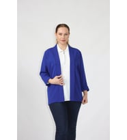 Büyük Beden Blazer Ceket (Saks)