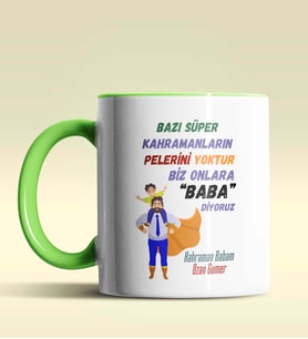 Kişiye Özel Bazı Kahramanların Pelerini Yoktur2 Siyah Kupa (Yeşil)