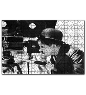 Cakapuzzle Charlie Chaplin Ve Kamera  Puzzle Yapboz MDF (Ahşap) (1000 Parça)