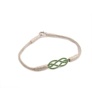 Mavi Sonsuzluk Gümüş Kazaziye Bileklik : Mavi-19-19 cm : Mavi-20-20 cm : Yeşil-18-18 cm : Mavi-19-19 cm (Yeşil)