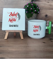 Zabıt Katibi Hediye Seti Kupa Bardak T Kulplu ve Dekoratif Taş Zabıt Katibine Hediye (Model 8)