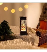 Telefon Kulubesi Noel Dekorasyon Kar Küresi Parti Malzemeleri Kristal Işıklar Minyatür Modeller (Sarı)