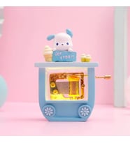 Cinnamoroll Pompompurin Kuromi  Sevimli Dondurma Arabası Müzik Kutusu (Mavi)