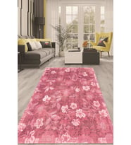Dijital Kaymaz Taban Yıkanabilir Modern Renkli Salon Halısı Mutfak Halısı Yolluk ND-HT-177 (Pembe)