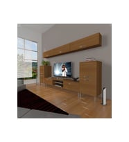 Decoraktiv Eko 9 Mdf Dvd Krom Ayaklı Tv Ünitesi Tv Sehpası (Ceviz)