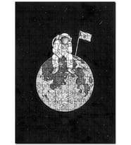 Cakapuzzle Astronot Uzay Sanat Gezegen, Puzzle Yapboz MDF (Ahşap) (255 Parça)