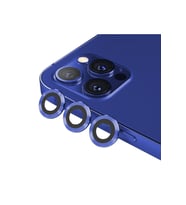 BİNANO Mini Metal Ring Iphone 12 Pro Max Lens Koruyucu 3'lü Takım (Mavi)
