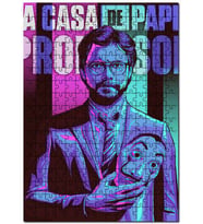 Cakapuzzle La Casa De Papel Profesör ve Maskesi Puzzle Yapboz MDF (Ahşap) (500 Parça)