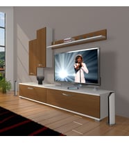 Decoraktiv Eko 7 Slm Std Tv Ünitesi Tv Sehpası (Beyaz - Ceviz)