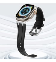 Sneezy Apple Watch 42-44-45-49MM İle Uyumlu Everest Tasarım Silikon Kordon (Siyah)