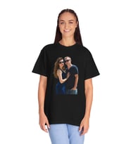 Kişiye Özel Fotoğraf Baskılı Oversize T-Shirt (Siyah)