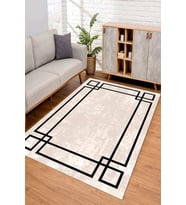 Dijital Kaymaz Taban Yıkanabilir Renkli Salon Halısı Mutfak Halısı Yolluk ND-SD-597 (Bej)