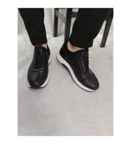 Voyager 5333 ZephyrTread Hakiki Deri Erkek Ayakkabı - 5333 - LACİVERT - 44 (Siyah - Beyaz)