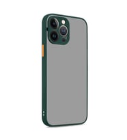 Uyumlu Model Apple iPhone 13 Pro Max Kılıf Kamera Korumalı Mat Kapak (Koyu Yeşil)