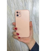 iPhone 13 Pro Mat Cam Elektro Kamera Korumalı Kılıf (Pembe)