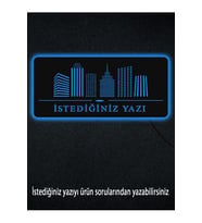 Mony Tasarım Kişiye Özel Emlak Gayrimenkul Led Işıklı Tablo (Mavi)