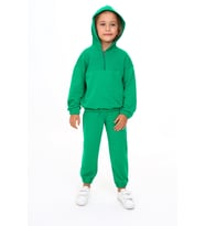 Toontoy Kız Çocuk Armalı Eşofman Takım (Çimen Yeşili)