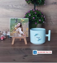 İsme Özel Doğum Günü Hediyesi Fotoğraflı Dekoratif Taş, Kupa Bardak Beyaz Hediye (Model 12)