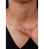 Elika Silver Kadın Kurbağa Model 925 Ayar Gümüş Kolye (Gümüş)