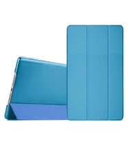 Samsung Galaxy Tab A7 Lite T220 T225 T227 Kılıf New PU Deri Smart Standlı Case (Mavi)