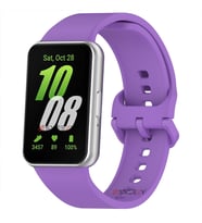 Sneezy Samsung Galaxy Fit 3 Kordon PureLux Soft Yumuşak Silikon Kordon Kayış (Lila)