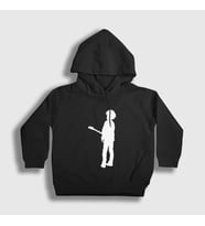 Presmono Unisex Çocuk Beyaz Guitar Robert Smith The Cure Kapüşonlu Sweatshirt 452961tt (Siyah)
