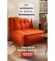 Xpermate Zen Sırtlı Minder Koltuk İskandinav Tarzı Ergonomik Yer Koltuğu Sırtlıklı Oturma Minderi 80X60 (Kiremit)
