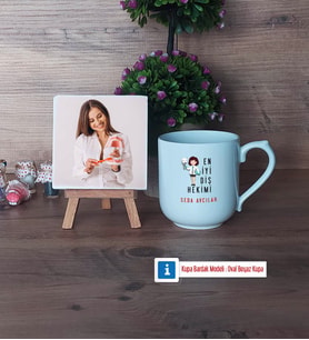 En İyi Diş Hekimi Fotoğraflı Dekoratif Taş, Kupa Bardak Beyaz Hediye (Model 5)