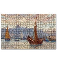Cakapuzzle Eski İstanbul Haliç'te Gemiler Puzzle Yapboz MDF (Ahşap) (500 Parça)