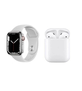 Watch Series 8 Akıllı Saat + i12 Airpods Bluetooth Kulaklık (Beyaz)