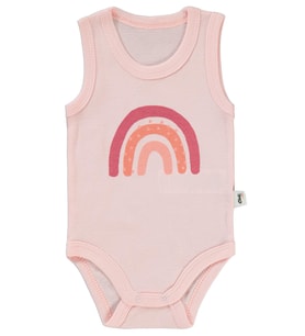Civil Baby Gökkuşağı Baskılı 1-36 Ay Çıtçıtlı Badi - Fil Dişi