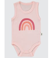 Civil Baby Gökkuşağı Baskılı 1-36 Ay Çıtçıtlı Badi - Pudra