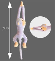 Sevimli Peluş Maymun Oyuncak , Elleri Yapışabilen  70 cm (Lila)