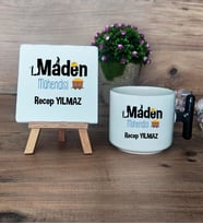 Maden Mühendisi Hediye Seti Kupa Bardak T Kulplu ve Dekoratif Taş Mühendisler Günü Hediyesi (Model 6)