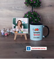 İspanyolca Öğretmeni Fotoğraflı Dekoratif Taş, Kupa Bardak Beyaz HediyeÖğretmenler Günü Hediyesi (Model 11)