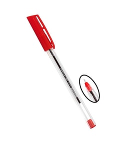 Tükenmez Kalem Pensan 2021 Şeffaf Üçgen Gövde 1.0 mm (Kırmızı)