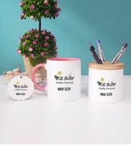 Resim Öğretmeni Kupa Bardak Kırmızı Kalemlik ve Anahtarlık (Model 4)